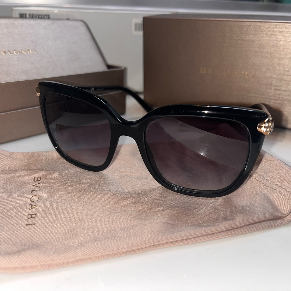 Bulgari - Serpenti Square Sunglasses - Black - PRISTINE Condition